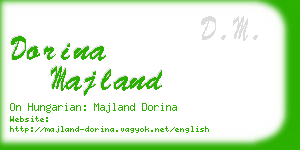 dorina majland business card